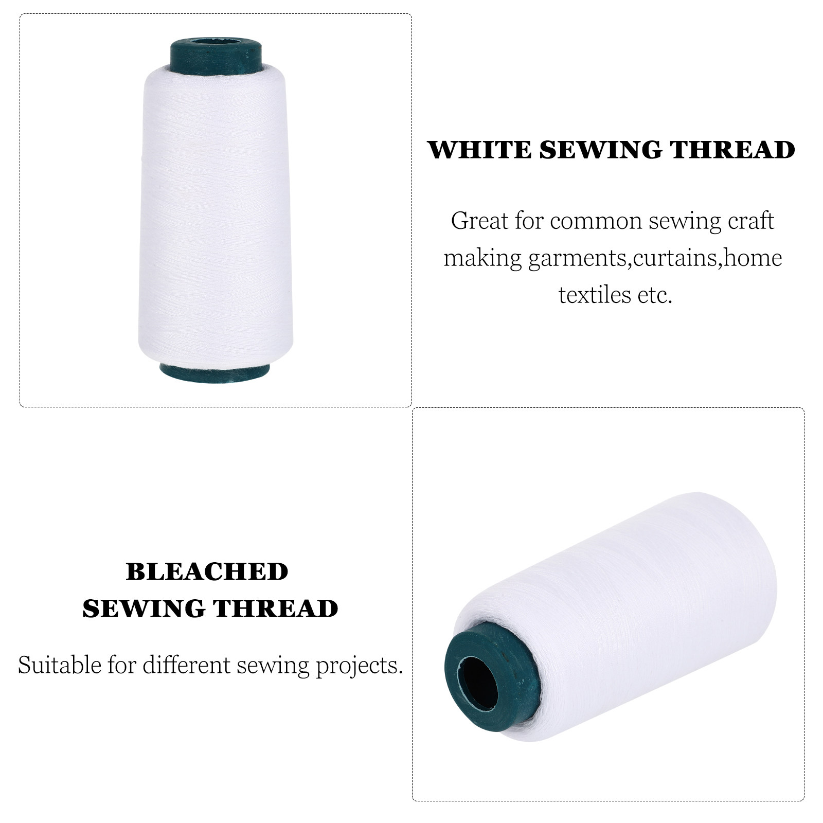 3000 yards gebleekte witte pol - Textile Sewing Machine recensie en prijs