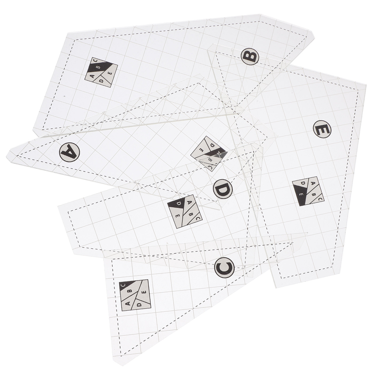 5-delige quilt sjabloonset, ac - Sewing Gauge Ruler recensie en prijs